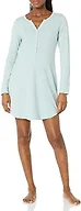 Amazon Essentials Women's Maternity Nursing Nightgown, Postpartum Loungewear, Cotton Modal, Dusty Blue, Large