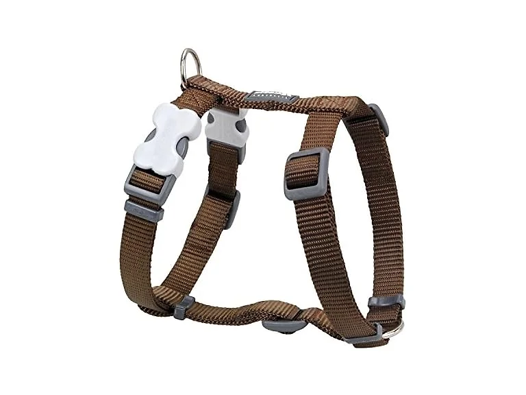 Red Dingo Classic Dog Harness, Small, Brown