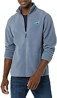 Amazon Essentials Disney | Marvel | Star Wars Men's Polar Fleece Full-Zip Mock Insulated Outerwear Jackets, Marvel Comic Logo, Medium