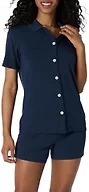 Amazon Essentials x Sofia Grainge Women's Mommy and Me Short Sleeve Pajama Set, Navy, XX-Large
