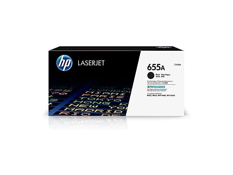 HP 655A Black Toner Cartridge, CF450A