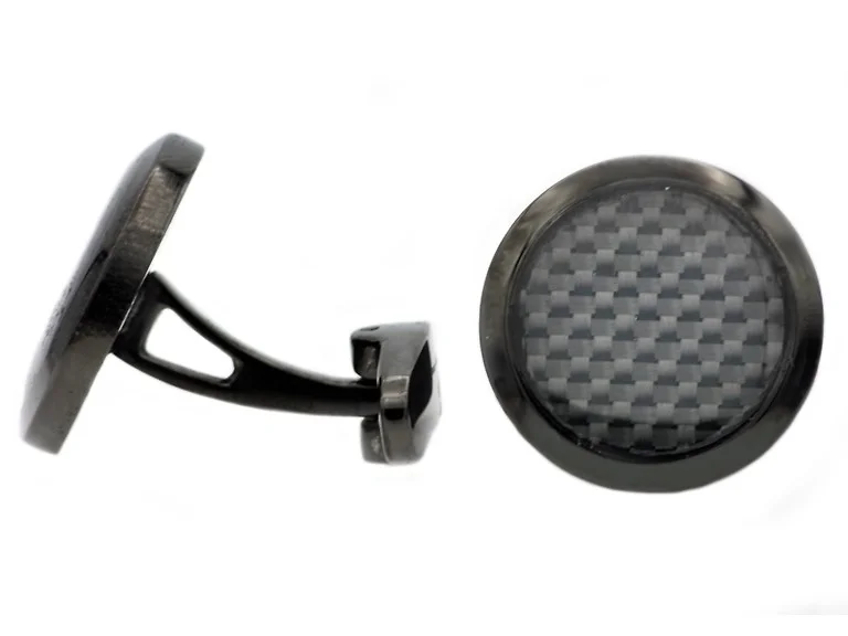 Black Carbon Fiber Cufflinks