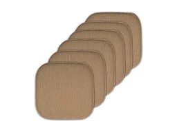 Sweet Home Collection SHC-CPMF-6PK-TAUPE 6PK Memory foam chair cuhsions Taupe