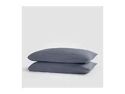Crane Home Oasis Crinkled Comfort King Pillowcase Set, Coastal Blue 100% Cotton Pillow Covers, Oeko-TEX Certified King Pillowcases, Crinkled Gauze Cotton with Envelope Closure, Luxury Breathable