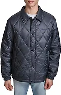 Champion Men's Diamond Quilted Active Coaches Jacket, Black, Small
