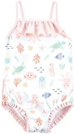 Hudson Baby Girls Baby and Toddler Swimsuit, Pastel Sea, 5T