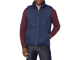 Amazon Essentials Men's Midweight Fleece-Lined Insulated Puffer Vest, Navy, X-Small