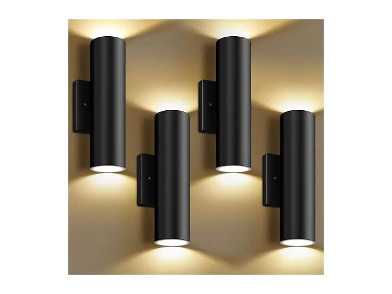 GoBright 4-Pack LED Cylinder Wall Sconce