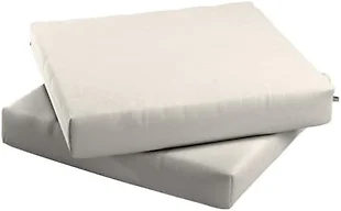 Set of 2 Chair Pad Cushion Whi