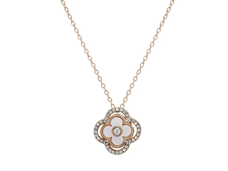 Full CZ Halo Clover - Mother of Pearl