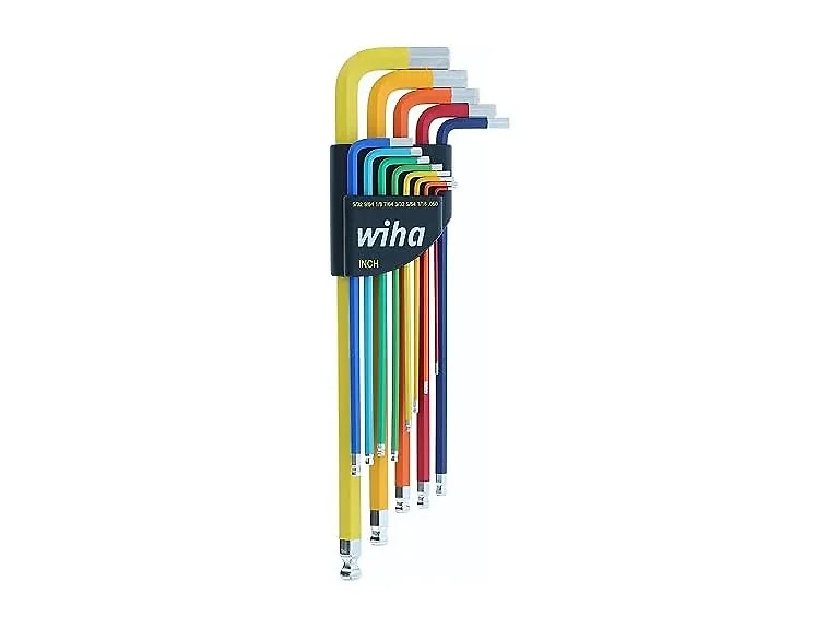 Wiha 66981 13pc Coded SAE Hex Key Allen Wrench Set