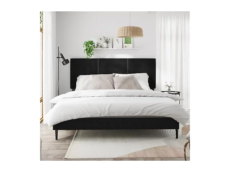 King Bed Frame, Upholstered Headboard