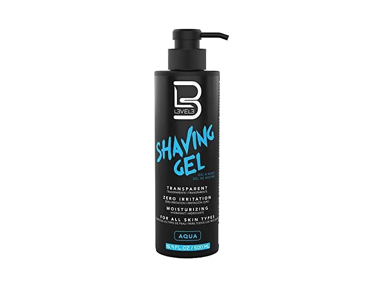 (3 Pack) Level 3 Transparent Shaving Gel, Aqua, 16.9 oz