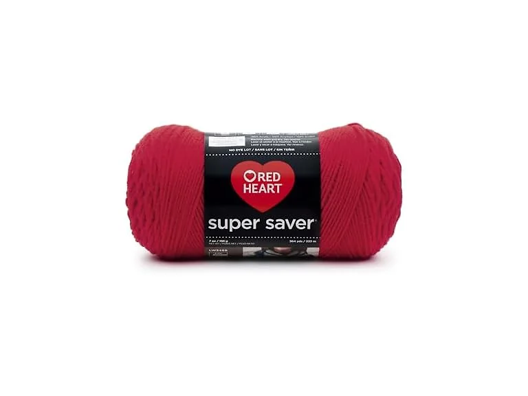 RED HEART Super Saver Yarn, Hot Red