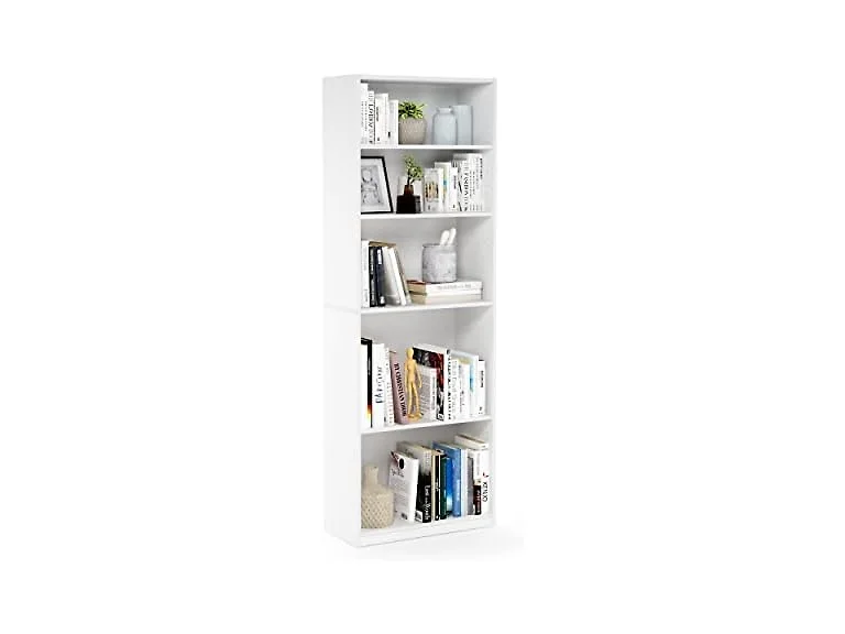 Furinno Jaya 5-Tier Bookshelf White
