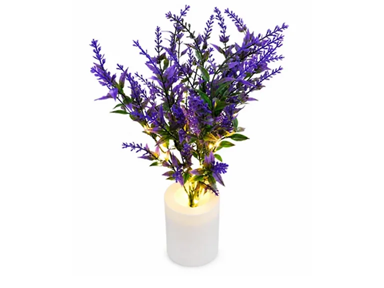 Battery Operated Artificial Lavender Flower Bouquet Nt Light