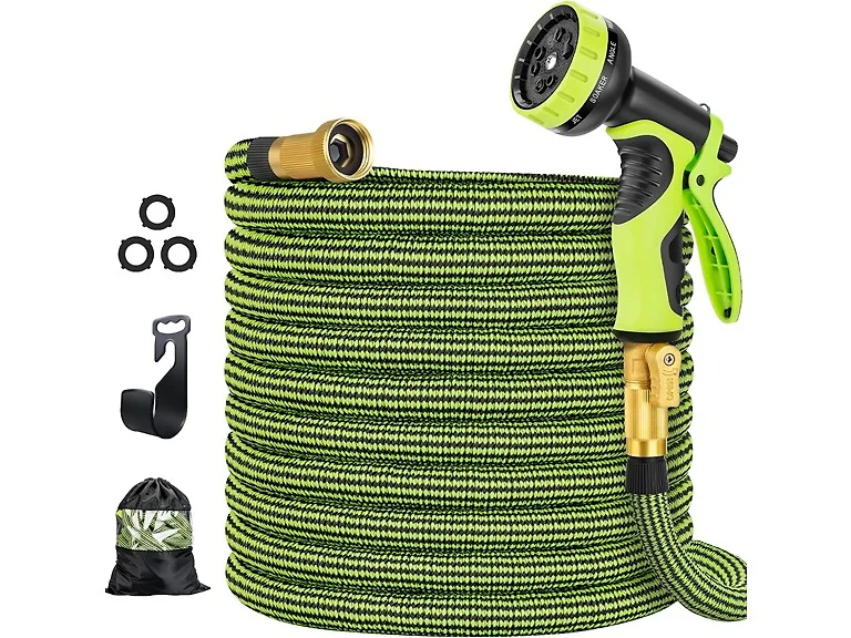 Expandable Garden Hose 50ft w/ 10 Nozzle- Choose Color