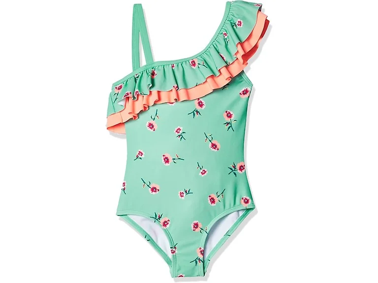 Kanu Surf Girls (4T) Morgan Floral Ruffle Swimsuit