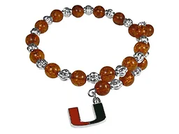 NCAA Miami Hurricanes Snowflake Bracelet