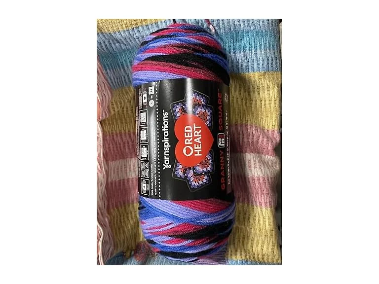 All In One Granny Square Yarn - Black Amber Moss