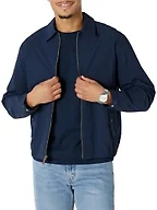 Amazon Essentials Men's Relaxed-Fit Lightweight Stretch Zip-Up Jacket, Navy, X-Small