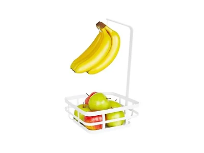 Spectrum Fruit Basket with Banana Hanger White