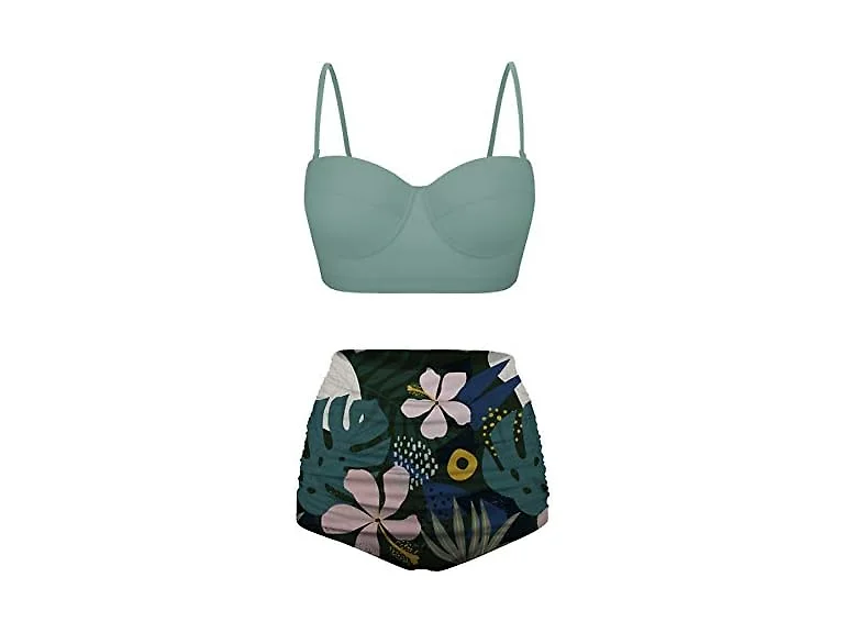 Angerella Girls (L) Swimsuits Retro Halter Bikini
