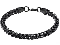 Blackjack Jewelry S-BJS48BB Polished 7MM Round Franco Bracelet Black 