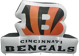 FANMATS NFL Cincinnati Bengals Inflatable Mascot - Self Inflating Inflatable Display, Built-In Blower & Tethers, Official Team Logo – Show Your Spirit All Year Round