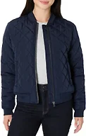 Amazon Essentials Women's Regular-Fit Quilted Jacket, Navy, Large