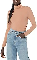 Amazon Essentials Women's Long-Sleeve Turtleneck Stretch Fleece, Light Brown, Large