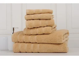 Bibb Home 4241 6-Piece Zero Twist Cotton Towel Set Li