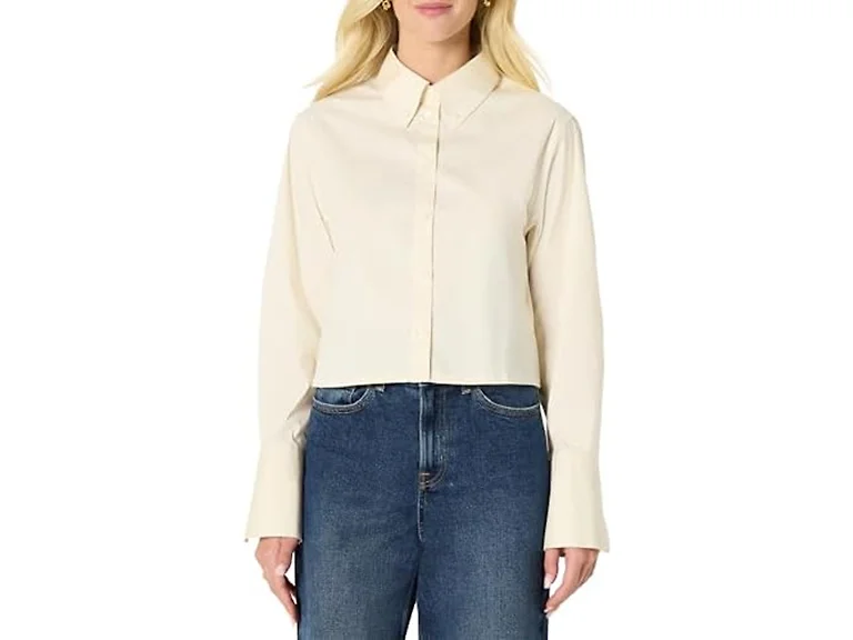 Amazon Essentials Women (M) Modern Cropped Shirt