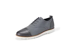Amazon Essentials Men's Oxford Brogue Knit Dress Sneakers with Foam Insole, Grey, 10