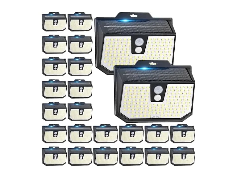 Brightever 20 Packs Solar Motion Sensor Lights Outdoor Waterproof