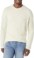 Amazon Essentials Men's Long-Sleeve Soft Touch Sweater, Ivory, Small