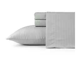 Bibb Home Damask Stripe 4 Piece Sheet Set