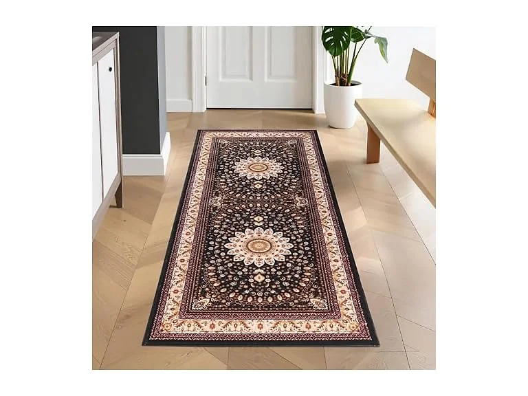 Superior 2'7"x6' Classic Floral Medallion Indoor Area Rug