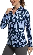 GGOV Women's Golf Polo Shirts Long Sleeve Workout Tops V Neck UPF 50+ Sun Protection Quick Dry Lightweight Active Shirts