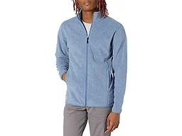 Amazon Essentials Men's Men's Full-Zip Polar Fleece Jacket Outerwear, -Blue Heather, X-Small