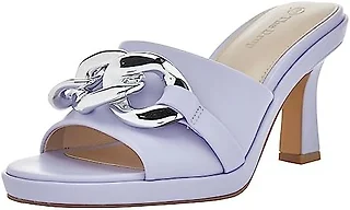 The Drop Women's Zena Buckle Heel Sandal, Lavender, 12