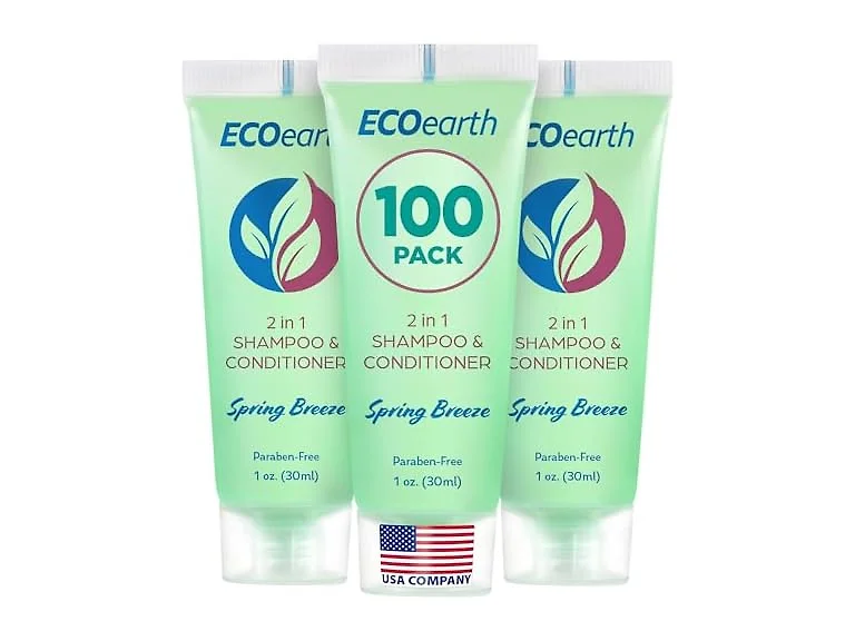 EcoEarth Travel Shampoo Conditioner 100 Pack
