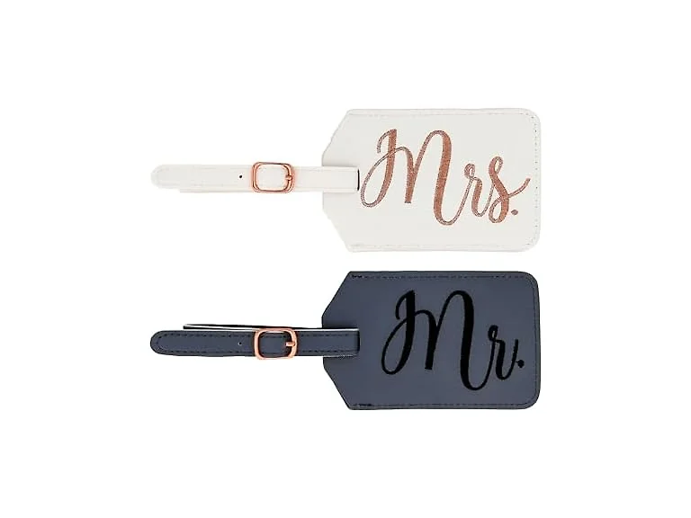 Miamica Mrs. & Mr. Luggage Tags, Set of 2
