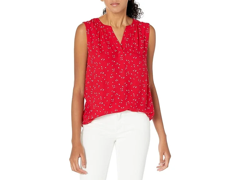 Amazon Essentials Women's V-Neck Woven Shirt