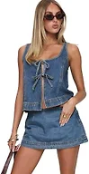 Princess Polly Princess Polly Stefenie Denim Skort Mid Wash