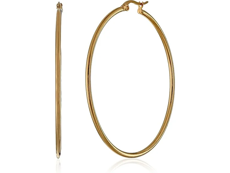 Amazon Essentials Women's Hoop Earrings (50 mm)