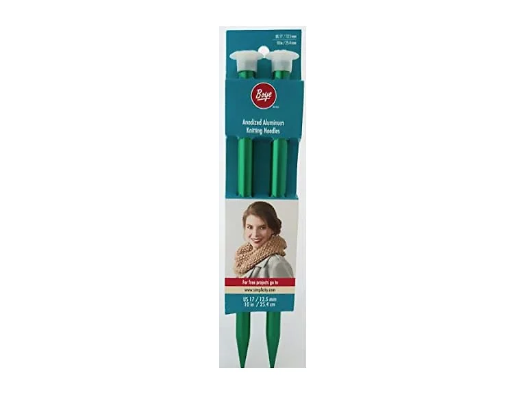 Boye Anodized Aluminum Knitting Needles, US