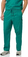 Amazon Essentials Men's Elastic Drawstring Waist Scrub Pants, Straight Leg, Pull-on, Moisture-Wicking, Teal Blue, Medium