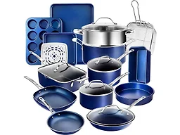 Granitestone NB-7291 20-Piece Granitestone 20Pc Nonstick Cookware Set Blue Diamond
