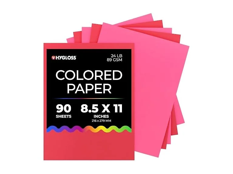 Hygloss 90 Sheets Valentine’s Day Colored Paper